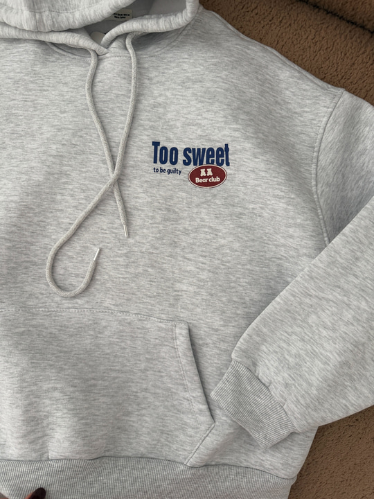 Arkası Ayıcık Baskılı Gri Sweatshirt