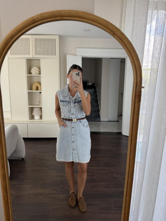 Bella Denim Elbise