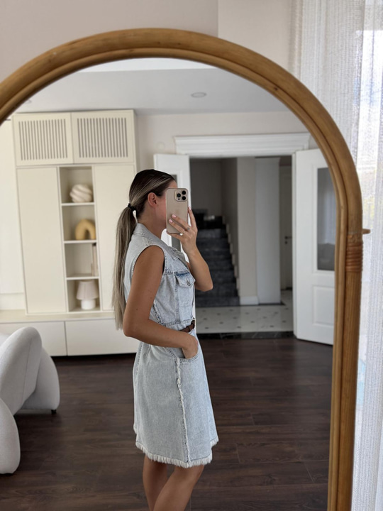 Bella Denim Elbise