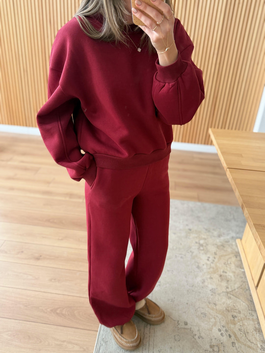 Bordo Eşofman Takımı