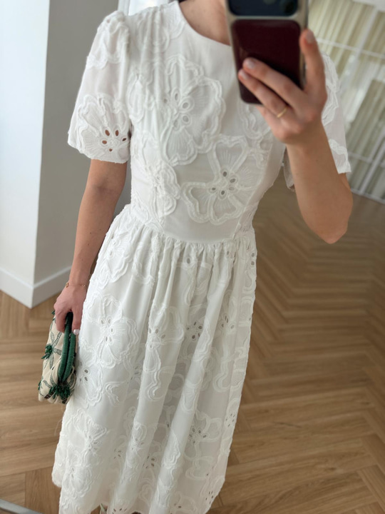 Fiona Beyaz Elbise