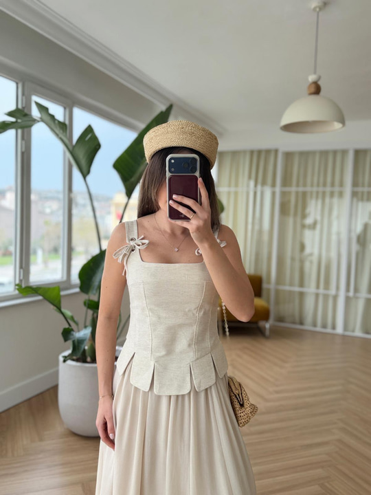 Flora Taş Rengi Büstiyer