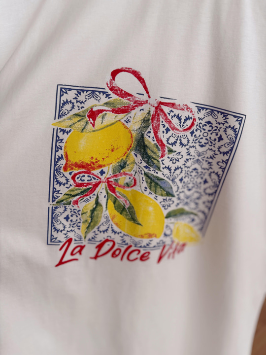 Lemon Baskılı Basic Tshirt