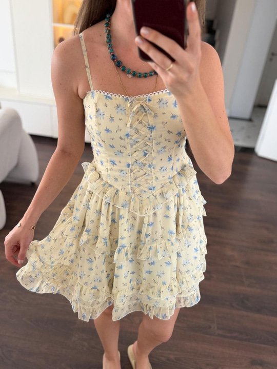 Lilya Sarı Elbise