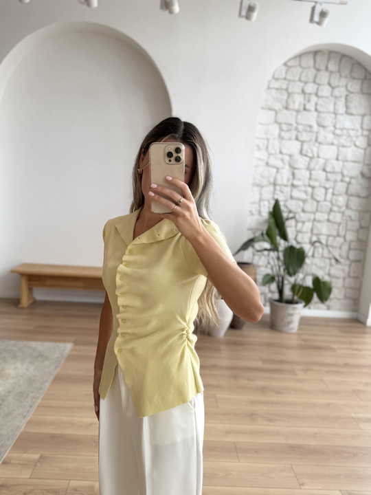 Loli Sarı Triko Bluz