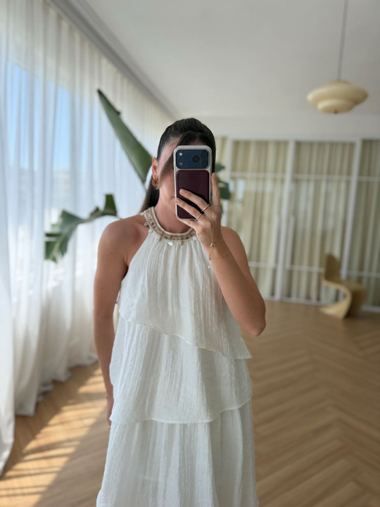 Maren Beyaz Elbise