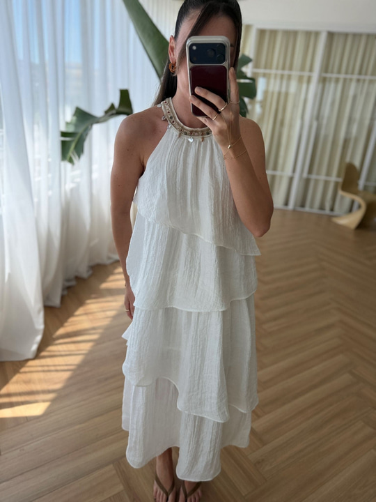 Maren Beyaz Elbise