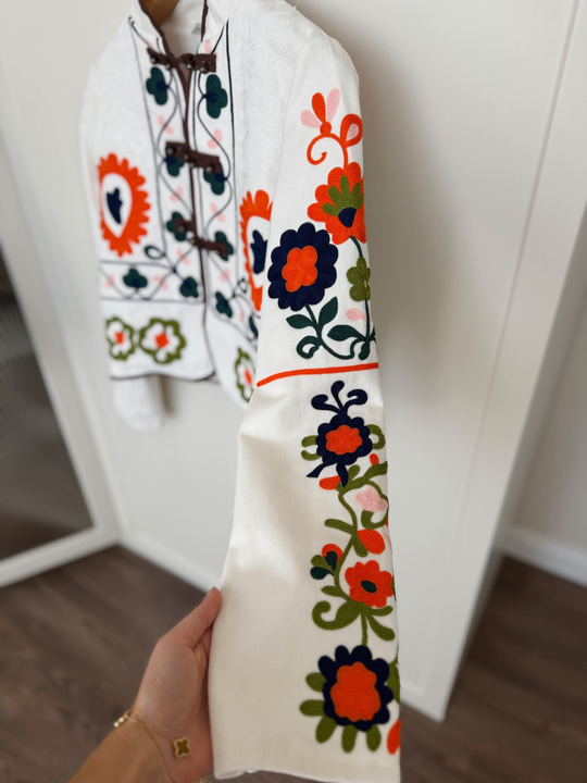 Mavera Nakışlı Ceket