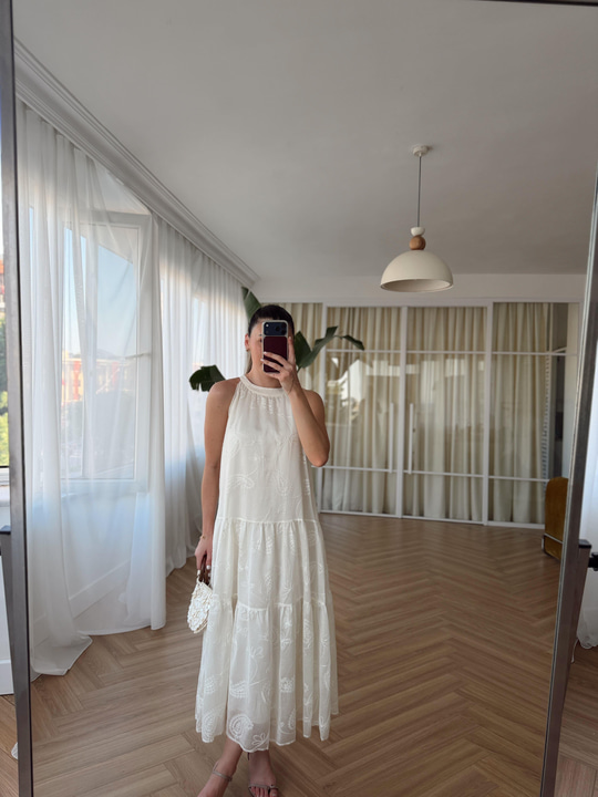 Melina Nakışlı Elbise