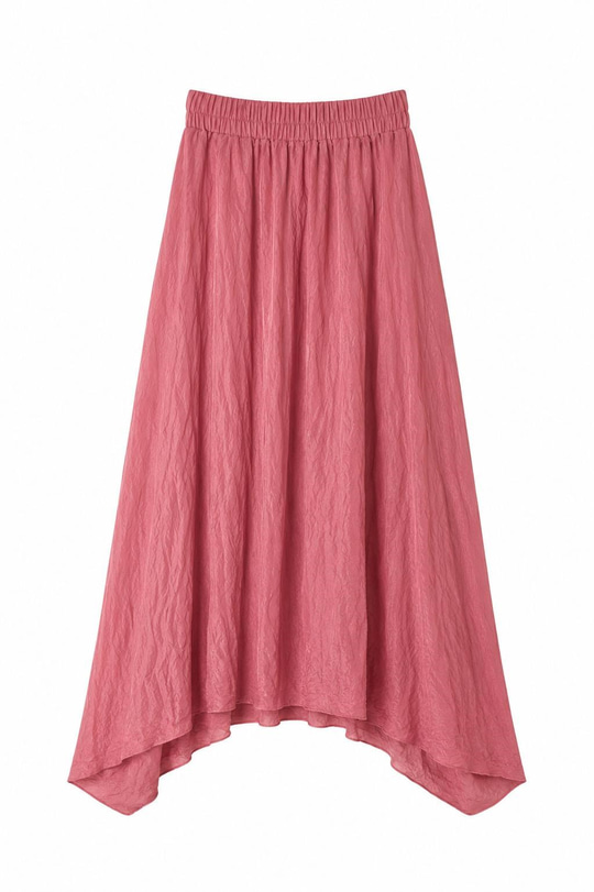 Mila Asimetrik Kesim Pembe Etek