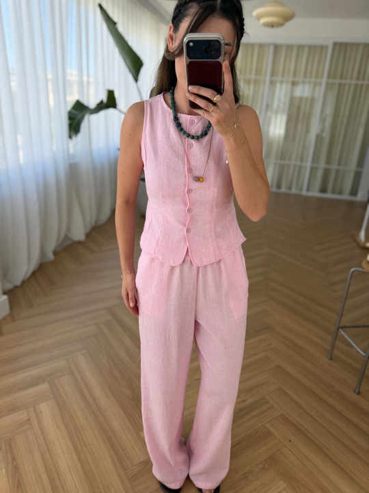 Pembe Müslin Takım
