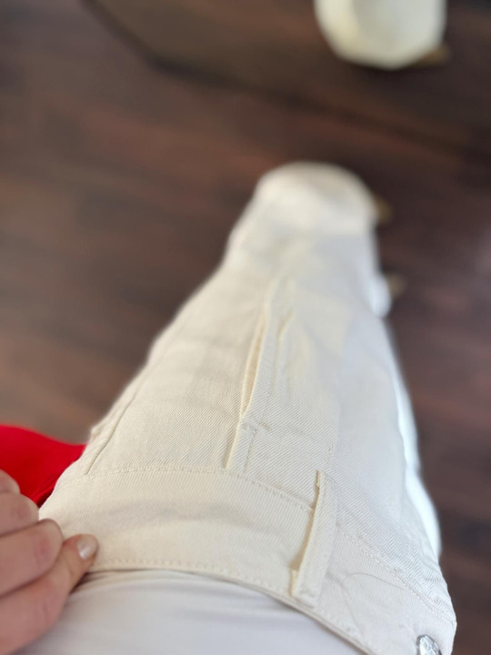 Pile Detaylı Ekru Jean