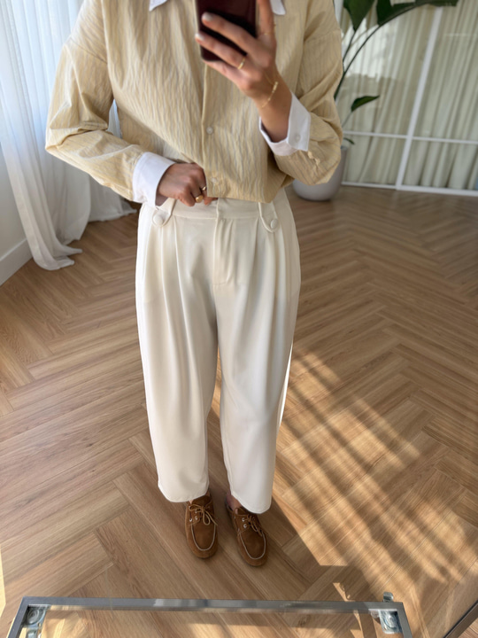 Polly Ekru Pantolon