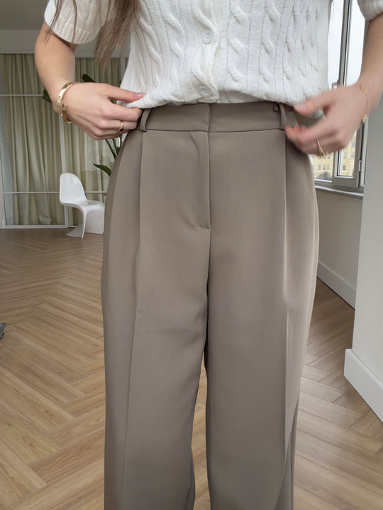 Premium Poliviskon Kumaş Haki Pantolon
