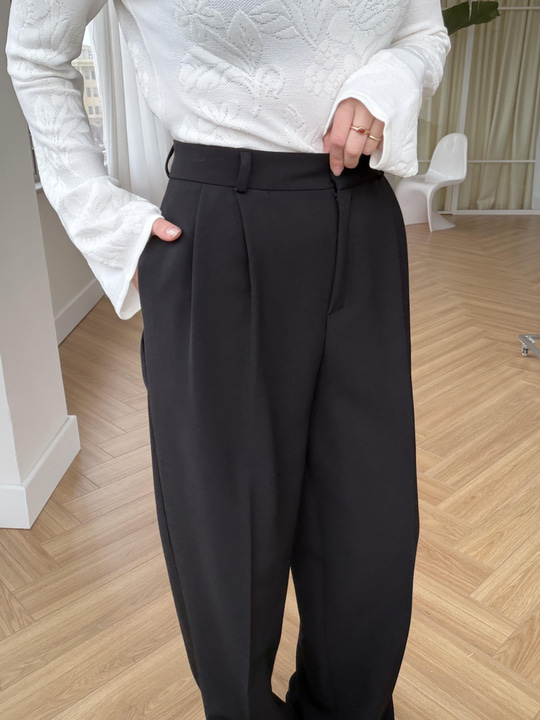 Premium Poliviskon Kumaş Siyah Pantolon