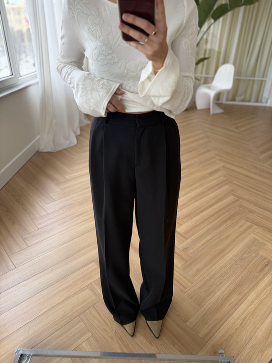Premium Poliviskon Kumaş Siyah Pantolon