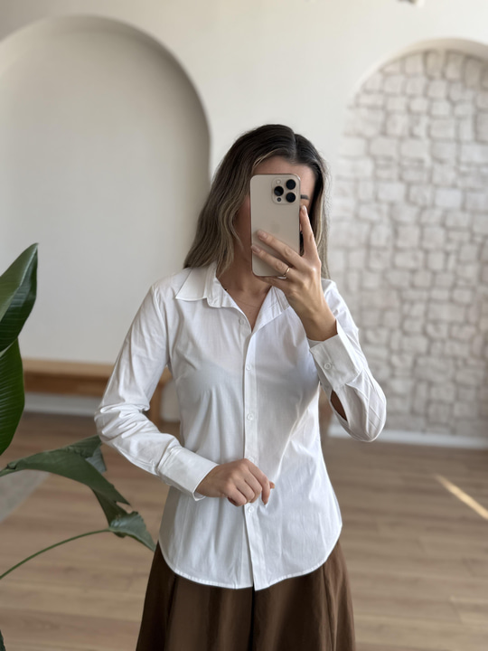 Slimfit Beyaz Gömlek