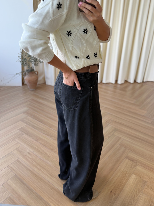Tensel Denim Antrasit Pantolon