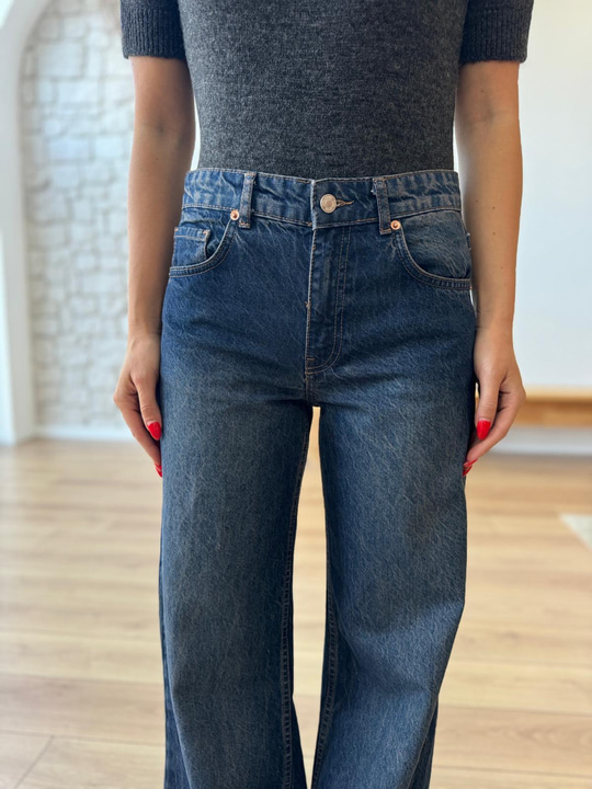 Zr Bol Paça Eskitme Jean Pantolon
