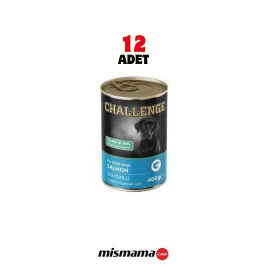 Challenge Somonlu Yetişkin Köpek Konservesi 400 gr 12 Adet |