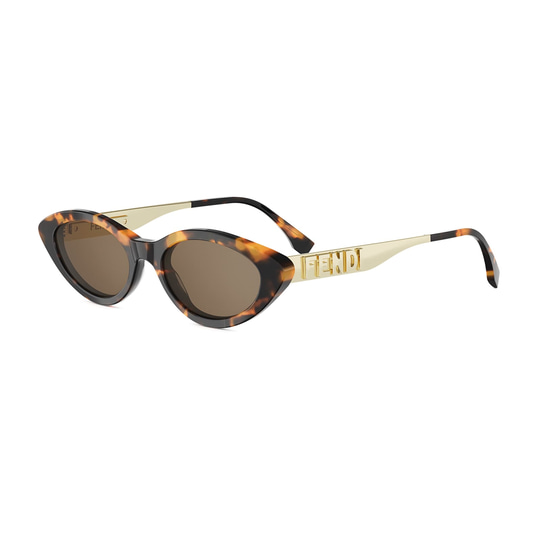 Fendi Fendigraphy FE 40202I 56E Havana Cat Eye Kadın Güneş Gözlüğü