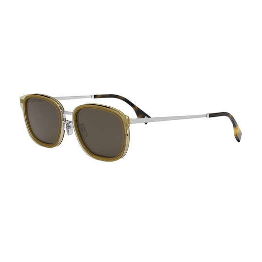 FENDI Travel Oval Silver Erkek Güneş Gözlüğü
