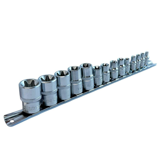 FORCE 1/2 - 1/4 - 3/8 E Yıldız Lokma Seti 14 Parça