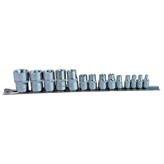FORCE 1/2 - 1/4 - 3/8 E Yıldız Lokma Seti 14 Parça