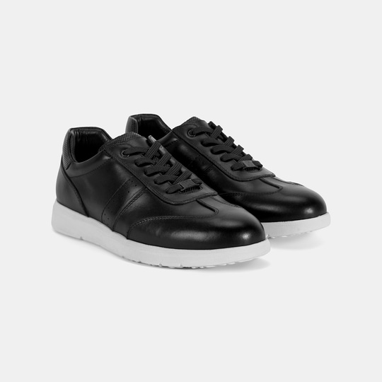 Erkek Siyah DesaComfort Deri Sneaker