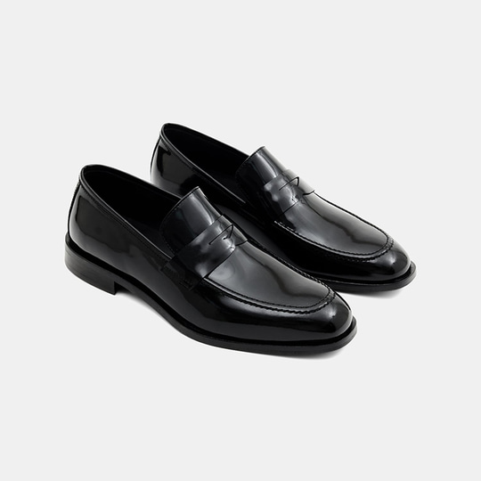 Erkek Siyah Klasik Rugan Deri Loafer