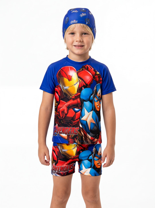 Avengers Boneli Şortlu Mayo