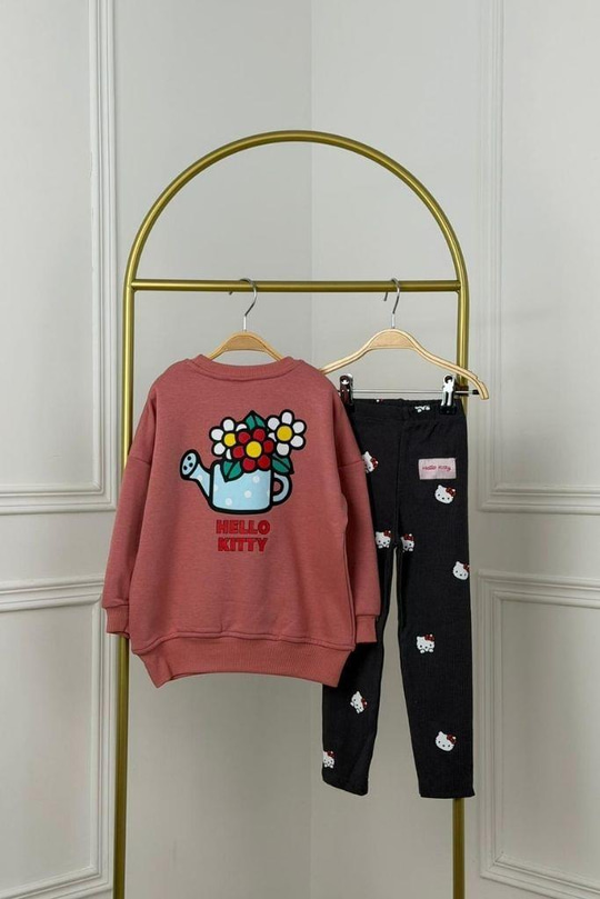 Hello Kitty Baskılı Taytlı Takım