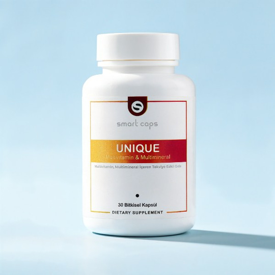 Smart Caps Unique Multivitamin/Multimineral 30 Kapsül (12 vitamin, 10 mineral, Koenzim Q10)