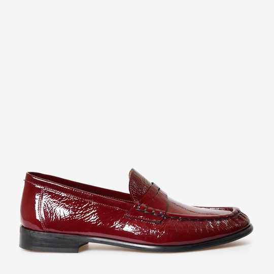 Bordo Deri Kadın Loafer