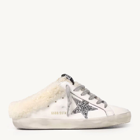 Golden Goose Beyaz Kürklü Super Star 7126 Kadın Ayakkabı