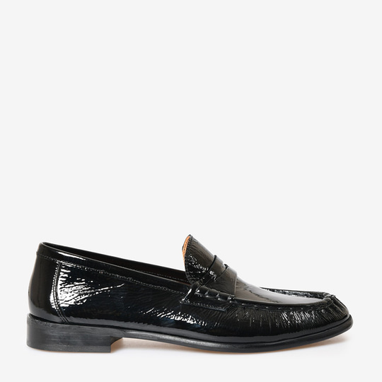 Siyah Deri Kadın Loafer