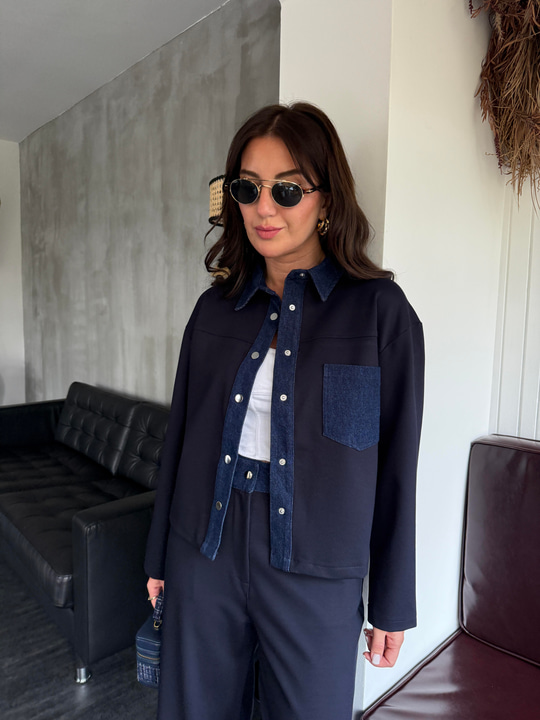 Orijinal Model , Jean Detaylı , Lacivert , Premium Takım