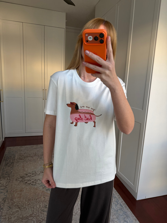 Hot Dog Beyaz T-shirt