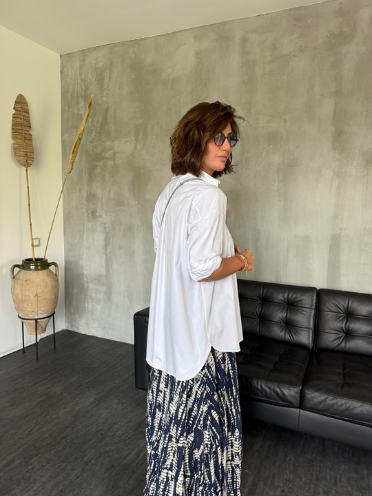 %100 Cotton , Beyaz Poplin Gömlek