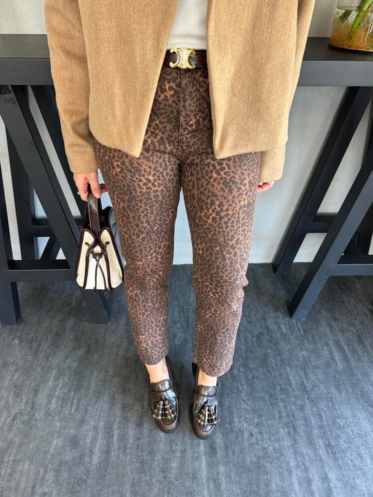 Orijinal Marka , Acı Kahve Leopar Desenli , Likralı Jean