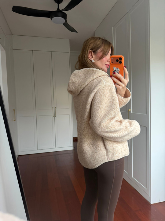 Orijinal Model , Kapüşonlu , Biyeli , Bej Teddy Mont