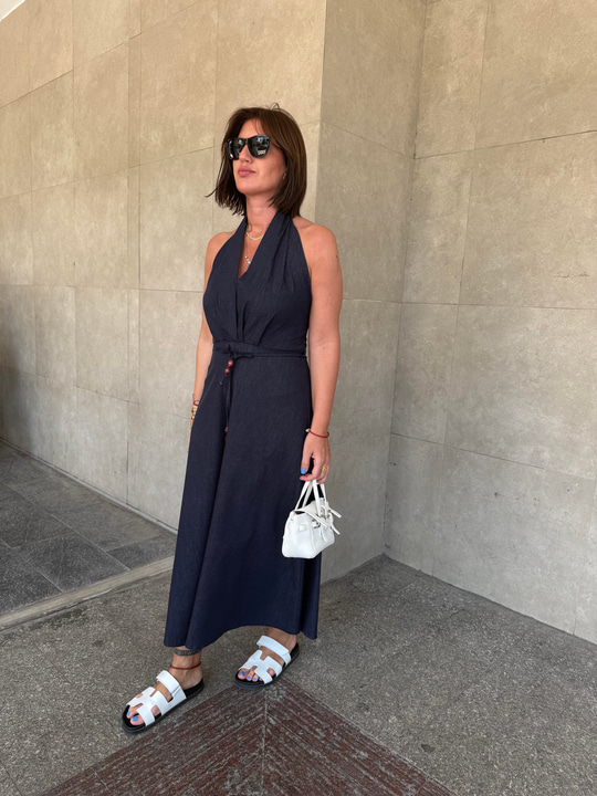 Orijinal Model , Kuşaklı Jean Elbise