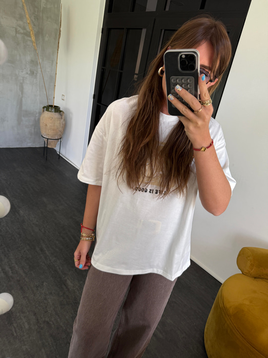 Life is Good , Beyaz T-shirt