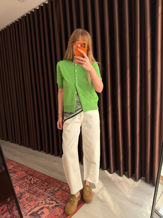 Baggy Model , Kemerli , Beyaz Jean Pantolon 