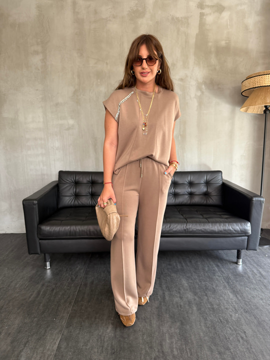 Orijinal Model , Taş İşlemeli , Vizon , Modal , Eşofman Takımı