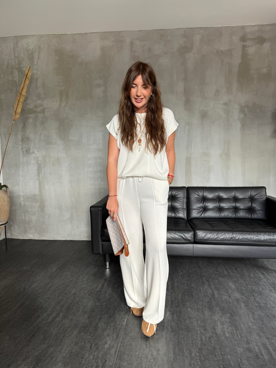 Orijinal Model , Taş İşlemeli , Ekru , Modal , Eşofman Takımı