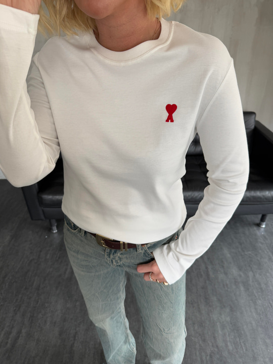 Orijinal Marka , %100 Koton , Uzun Kollu , Beyaz T-shirt