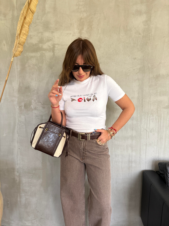 Favorite Girl , Beyaz T-shirt