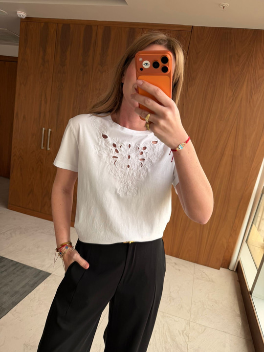 %100 Cotton , Fistolu , Ekru T-shirt