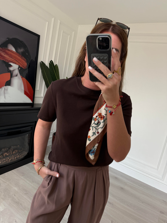 Orijinal Marka %100 Cotton Acı Kahve  T-Shirt